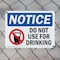 Signmission Do Not Use For Drinking, 10 in W x Rectangle, Plastic OS-2PACK-NS-P-710-L-11402 - alternate 2